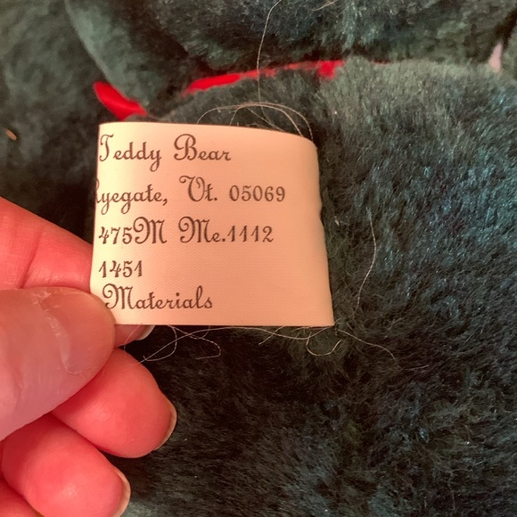 Vintage Green Mt. Teddy Bear, EUC - Picture 11 of 15